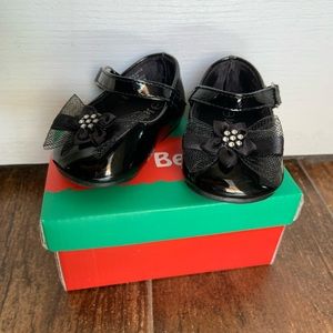 Black dress shoes for baby